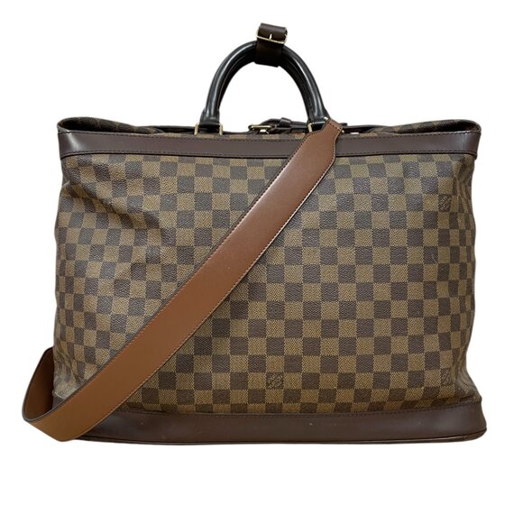 LOUIS VUITTON Grimaud Damier Ebene Travel Tote Square Travel Suitcase Gym Duffle - Picture 1 of 16